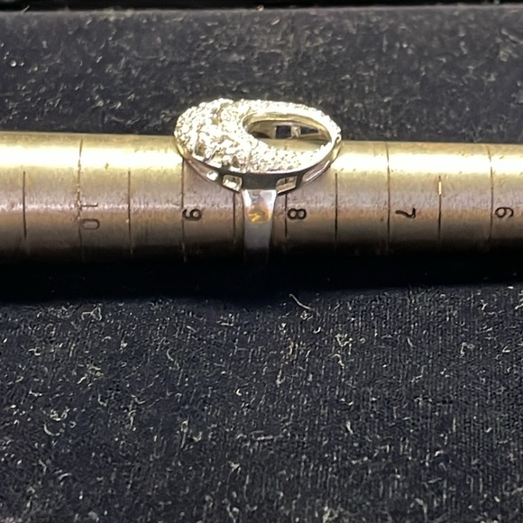 Sterling silver ring with cubic zirconia - Picture 7 of 8